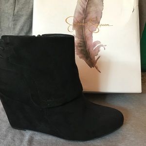 Jessica Simpson Black suede booties